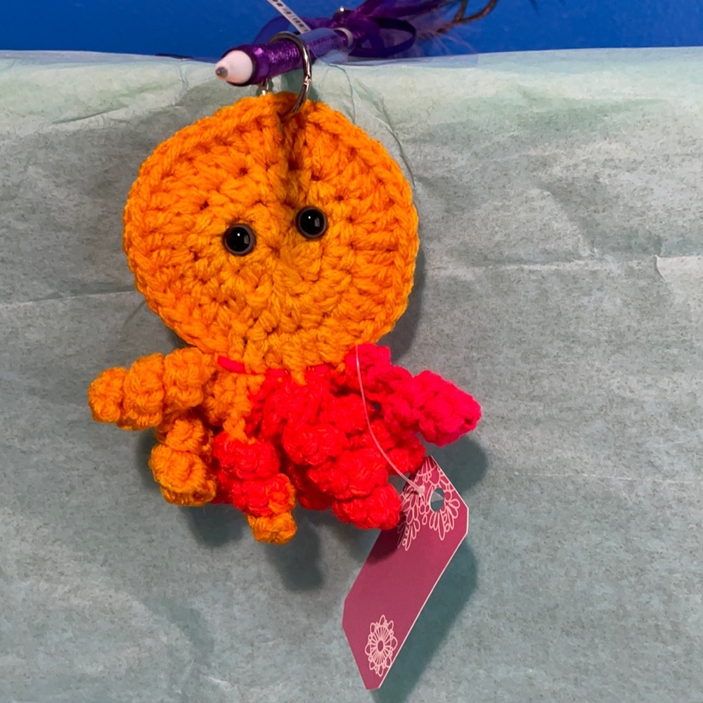 Sweet octopus 🐙 keychain. Handcrafted with love ❤️